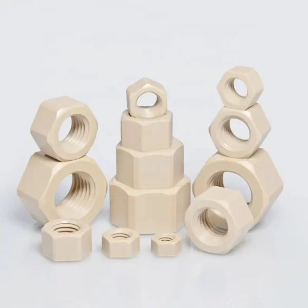 Professional PEEK Screw Custom Nut Plastic PEEK Nuts Manufacturing Tooling Customization